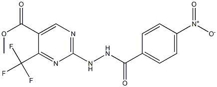 methyl 2-[2-(4-nitrobenzoyl)hydrazino]-4-(trifluoromethyl)pyrimidine-5-carboxylate