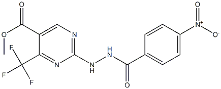 methyl 2-[2-(4-nitrobenzoyl)hydrazino]-4-(trifluoromethyl)pyrimidine-5-carboxylate|