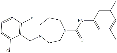  N1-(3,5-dimethylphenyl)-4-(2-chloro-6-fluorobenzyl)-1,4-diazepane-1-carboxamide