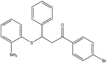 3-[(2-aminophenyl)thio]-1-(4-bromophenyl)-3-phenylpropan-1-one Structure
