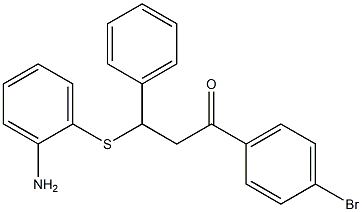 3-[(2-aminophenyl)thio]-1-(4-bromophenyl)-3-phenylpropan-1-one,,结构式