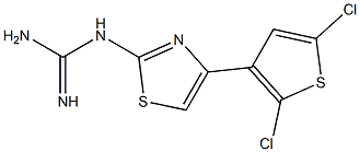 N-[4-(2,5-dichloro-3-thienyl)-1,3-thiazol-2-yl]guanidine Struktur