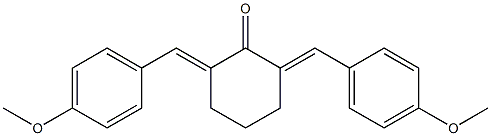 2,6-di(4-methoxybenzylidene)cyclohexan-1-one,,结构式