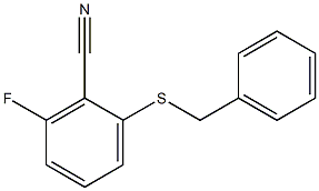 2-Benzylthio-6-fluorobenzonitrile,,结构式