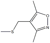 3,5-dimethyl-4-[(methylsulfanyl)methyl]isoxazole Struktur