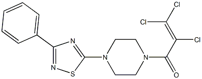  2,3,3-trichloro-1-[4-(3-phenyl-1,2,4-thiadiazol-5-yl)piperazino]prop-2-en-1-one