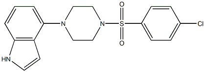 4-{4-[(4-chlorophenyl)sulfonyl]piperazino}-1H-indole