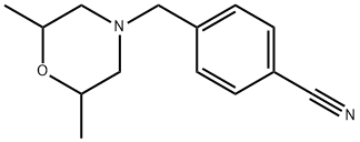 4-[(2,6-dimethylmorpholin-4-yl)methyl]benzonitrile 结构式