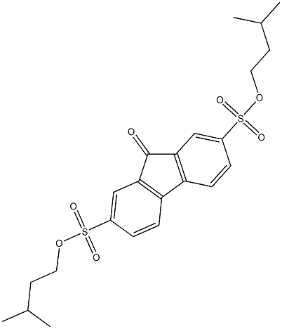 diisopentyl 9-oxo-9H-fluorene-2,7-disulfonate 结构式