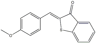 2-(4-methoxybenzylidene)-2,3-dihydrobenzo[b]thiophen-3-one 结构式