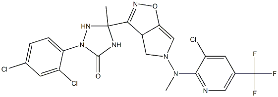 5-[[3-chloro-5-(trifluoromethyl)-2-pyridinyl](methyl)amino]-3-[1-(2,4-dichlorophenyl)-3-methyl-5-oxo-1,2,4-triazolan-3-yl]-3aH-pyrrolo[3,4-d]isoxazole|