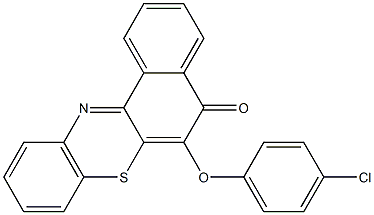 6-(4-chlorophenoxy)-5H-benzo[a]phenothiazin-5-one,,结构式