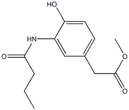 methyl 2-[3-(butyrylamino)-4-hydroxyphenyl]acetate,,结构式