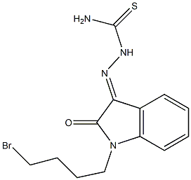 2-[1-(4-bromobutyl)-2-oxo-2,3-dihydro-1H-indol-3-yliden]hydrazine-1-carbothioamide 化学構造式