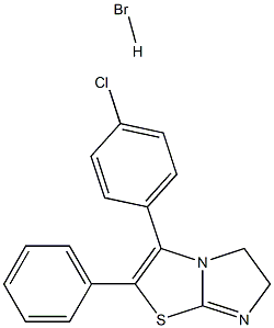 3-(4-chlorophenyl)-2-phenyl-5,6-dihydroimidazo[2,1-b][1,3]thiazole hydrobromide 结构式