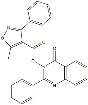 4-oxo-2-phenyl-3,4-dihydroquinazolin-3-yl 5-methyl-3-phenylisoxazole-4-carboxylate,,结构式