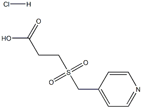 3-[(pyridin-4-ylmethyl)sulfonyl]propanoic acid hydrochloride,,结构式