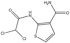 2-[(2,2-dichloroacetyl)amino]thiophene-3-carboxamide,,结构式