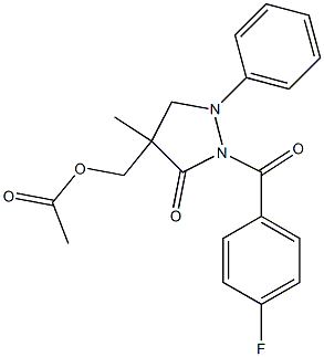 [2-(4-fluorobenzoyl)-4-methyl-3-oxo-1-phenyltetrahydro-1H-pyrazol-4-yl]methyl acetate Structure