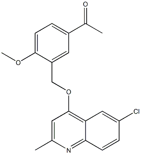 1-(3-{[(6-chloro-2-methyl-4-quinolyl)oxy]methyl}-4-methoxyphenyl)ethan-1-one