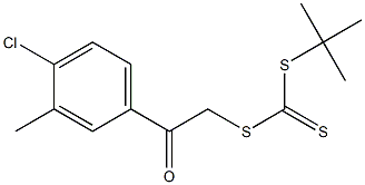 tert-butyl {[2-(4-chloro-3-methylphenyl)-2-oxoethyl]thio}methanedithioate 化学構造式