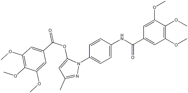 3-methyl-1-{4-[(3,4,5-trimethoxybenzoyl)amino]phenyl}-1H-pyrazol-5-yl 3,4,5-trimethoxybenzoate Structure