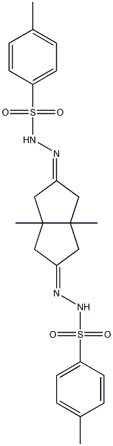 N'-[3a,6a-dimethyl-5-{2-[(4-methylphenyl)sulfonyl]hydrazono}hexahydropentalen-2(1H)-ylidene]-4-methylbenzenesulfonohydrazide Structure
