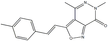 4,6-dimethyl-3-(4-methylstyryl)-6,7-dihydroisoxazolo[3,4-d]pyridazin-7-one 结构式
