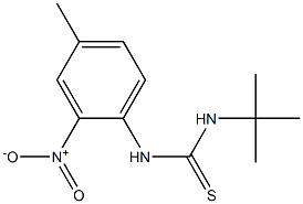 N-(tert-butyl)-N'-(4-methyl-2-nitrophenyl)thiourea Structure