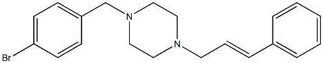 1-(4-bromobenzyl)-4-[(E)-3-phenyl-2-propenyl]piperazine,,结构式