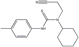 N-(2-cyanoethyl)-N-cyclohexyl-N'-(4-methylphenyl)thiourea,,结构式