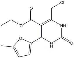 ethyl 6-(chloromethyl)-4-(5-methyl-2-furyl)-2-oxo-1,2,3,4-tetrahydropyrimidine-5-carboxylate 结构式