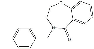 4-(4-methylbenzyl)-3,4-dihydro-1,4-benzoxazepin-5(2H)-one Structure