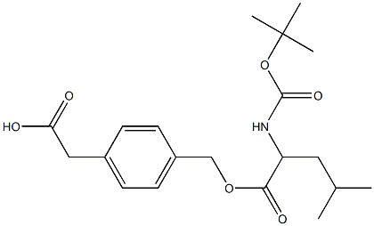 2-{4-[({2-[(tert-butoxycarbonyl)amino]-4-methylpentanoyl}oxy)methyl]phenyl}acetic acid,,结构式