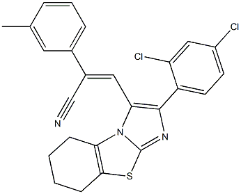 (Z)-3-[2-(2,4-dichlorophenyl)-5,6,7,8-tetrahydroimidazo[2,1-b][1,3]benzothiazol-3-yl]-2-(3-methylphenyl)-2-propenenitrile