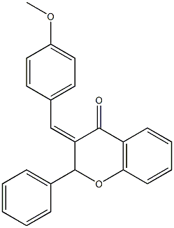 3-(4-methoxybenzylidene)-2-phenylchroman-4-one Structure