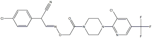 2-(4-chlorophenyl)-3-[(2-{4-[3-chloro-5-(trifluoromethyl)-2-pyridinyl]piperazino}-2-oxoethoxy)imino]propanenitrile