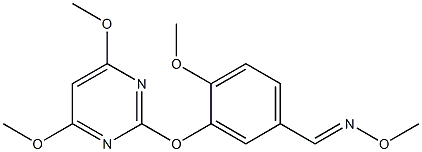 3-[(4,6-dimethoxy-2-pyrimidinyl)oxy]-4-methoxybenzenecarbaldehyde O-methyloxime Structure