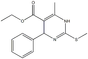 ethyl 6-methyl-2-(methylthio)-4-phenyl-1,4-dihydropyrimidine-5-carboxylate Structure