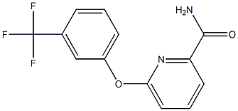 6-[3-(trifluoromethyl)phenoxy]-2-pyridinecarboxamide 结构式