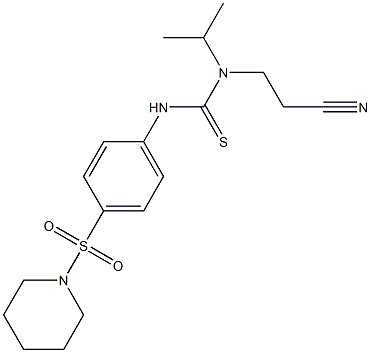 N-(2-cyanoethyl)-N-isopropyl-N'-[4-(piperidinosulfonyl)phenyl]thiourea Structure