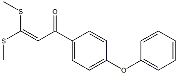 3,3-di(methylthio)-1-(4-phenoxyphenyl)prop-2-en-1-one 化学構造式