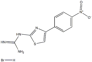 N-[4-(4-nitrophenyl)-1,3-thiazol-2-yl]guanidine hydrobromide Struktur