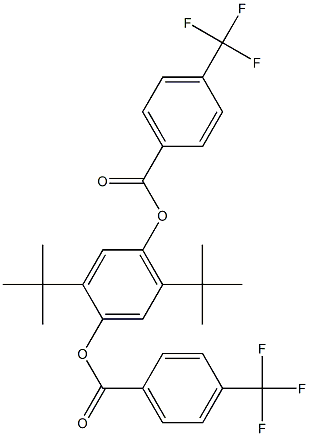 2,5-di(tert-butyl)-4-{[4-(trifluoromethyl)benzoyl]oxy}phenyl 4-(trifluoromethyl)benzoate,,结构式