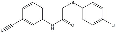 N1-(3-cyanophenyl)-2-[(4-chlorophenyl)thio]acetamide Struktur