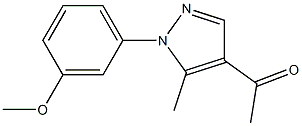 1-[1-(3-methoxyphenyl)-5-methyl-1H-pyrazol-4-yl]ethan-1-one Struktur