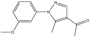 1-[1-(3-methoxyphenyl)-5-methyl-1H-pyrazol-4-yl]ethan-1-one,,结构式