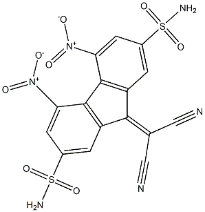9-(dicyanomethylene)-4,5-dinitro-9H-2,7-fluorenedisulfonamide,,结构式