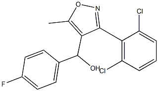 [3-(2,6-dichlorophenyl)-5-methylisoxazol-4-yl](4-fluorophenyl)methanol Struktur