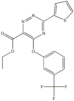 ethyl 3-(2-thienyl)-5-[3-(trifluoromethyl)phenoxy]-1,2,4-triazine-6-carboxylate Structure